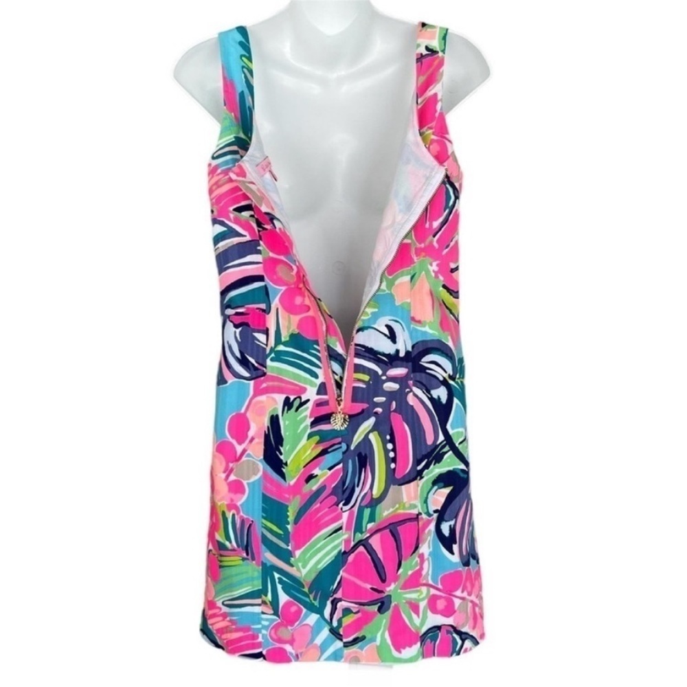 Lilly Pulitzer Cathy Shift Dress Exotic Garden Print Sleeveless 0 - Picture 5 of 12